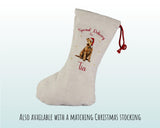 Personalised Lakeland Terrier Large Christmas Sack - Red Drawstring Bag for Xmas Presents - Christmas Eve Bag Box Decoration for Dogs XS126