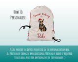 Personalised Lancashire Heeler Large Christmas Sack - Red Drawstring Bag for Xmas Presents - Christmas Eve Bag Box Decoration for Dogs XS127
