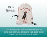 Personalised Manchester Terrier Large Christmas Sack - Red Drawstring Bag for Xmas Presents Christmas Eve Bag Box Decoration for Dogs XS130