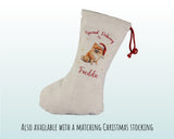 Personalised Pomeranian Large Christmas Sack - Red Drawstring Bag for Xmas Presents - Christmas Eve Bag Box Decoration for Dogs XS137