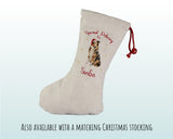 Personalised Rough Collie Large Christmas Sack - Red Drawstring Bag for Xmas Presents - Christmas Eve Bag Box Decoration for Dogs XS141