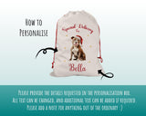 Personalised Staffordshire Bull Terrier Large Christmas Sack - Drawstring Bag Xmas Presents Christmas Eve Bag Box Decoration for Dogs XS152