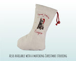 Personalised Scottish Terrier Large Christmas Sack - Red Drawstring Bag Stocking for Xmas Presents - Christmas Eve Bag Box for Dogs XS145