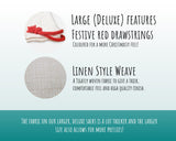 Personalised Christmas Sack - Santa Sack for Kids Presents Xmas Reindeer Tree Design Stocking Christmas Eve Bag Box for Girls & Boys XS015