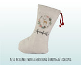 Personalised Large Christmas Reindeer Sack Name Xmas Stocking Gift Stocking Rudolph Sack Red Drawstring Christmas Decoration SK005