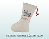 Personalised Large Christmas Snowman & Penguin Sack Name Xmas Stocking Gift Stocking Sack Red Drawstring Christmas Decoration SK006