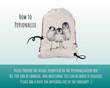 Personalised Large Christmas Penguin Sack Name Xmas Stocking Gift Stocking Sack Red Drawstring Special Delivery Christmas Decoration SK014
