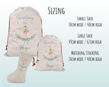 Personalised Large Christmas Sack Xmas Classic Ballerina Name Stocking Star Gift Sack Red Drawstring Christmas Decoration SK166
