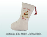 Personalised Christmas Sack - Santa Sack for Kids Presents Xmas Cute Polar Bear Design Stocking Christmas Eve Bag Box for Girls & Boys XS034