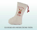 Personalised Christmas Sack - Santa Sack for Kids Presents Xmas Cute Bunny Design Stocking Christmas Eve Bag Box for Girls & Boys XS037