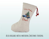 Personalised Christmas Sack - Santa Sack for Kids Presents Xmas Tree and Truck Design Stocking Christmas Eve Bag Box for Girls & Boys XS046