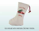 Personalised Christmas Sack - Santa Sack for Kids Presents Xmas Tree and Truck Design Stocking Christmas Eve Bag Box for Girls & Boys XS048