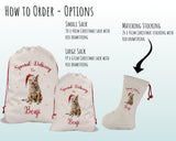 Personalised Australian Cattle Dog Large Christmas Sack Red Drawstring Bag for Xmas Presents Christmas Eve Bag Box Decoration for Dogs XS071