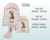 Personalised Australian Cattle Dog Large Christmas Sack Red Drawstring Bag for Xmas Presents Christmas Eve Bag Box Decoration for Dogs XS071