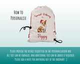 Personalised Cardigan Welsh Corgi Large Christmas Sack -Red Drawstring Bag for Xmas Presents Christmas Eve Bag Box Decoration for Dogs XS082