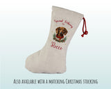 Personalised Dachshund Large Christmas Sack - Red Drawstring Bag for Xmas Presents - Christmas Eve Bag Box Decoration for Dogs XS096