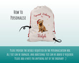 Personalised Norfolk Terrier Large Christmas Sack - Red Drawstring Bag for Xmas Presents - Christmas Eve Bag Box Decoration for Dogs XS132
