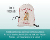 Personalised Shiba Inu Dog Large Christmas Sack - Red Drawstring Bag for Xmas Presents - Christmas Eve Bag Box Decoration for Dogs XS147
