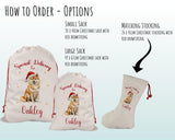 Personalised Shiba Inu Dog Large Christmas Sack - Red Drawstring Bag for Xmas Presents - Christmas Eve Bag Box Decoration for Dogs XS147