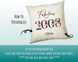 18th Birthday Gift for Women - Personalised 2008 Birthday Cushion Age 18 Gift for Her Ladies Floral Design Daughter Sister Eighteen BNC18C
