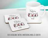 60th Birthday Gift for Women - Personalised 1965 Birthday Cushion Age 60 Gift for Her - Ladies Floral Age Design Mum Nan Gran Sixty BNC60C