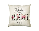 30th Birthday Gift for Her Personalised 1996 Birthday Cushion Age 30 Gift for Women - Ladies Floral Design Mum Daughter Sister Thirty BNC30C