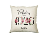 100th Birthday Gift for Women - Personalised 1926 Birthday Cushion Age 100 Gift for Her - Ladies Floral Design Mum Nan Gran Hundred BNC100C
