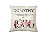 90th Birthday Gift for Women - Personalised 1935 Birthday Cushion Age 90 Gift for Her - Ladies Floral Age Design Mum Nan Gran Ninety BND90C
