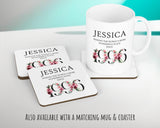 30th Birthday Gift for Her Personalised 1995 Birthday Cushion Age 30 Gift for Women - Ladies Floral Design Mum Daughter Sister Thirty BND30C