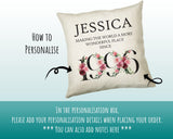 30th Birthday Gift for Her Personalised 1995 Birthday Cushion Age 30 Gift for Women - Ladies Floral Design Mum Daughter Sister Thirty BND30C