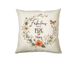 100th Birthday Gift for Women - Personalised 1925 Birthday Cushion Age 100 Gift for Her - Ladies Floral Design Mum Nan Gran Hundred BNL100C
