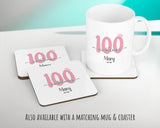 100th Birthday Gift for Women 100 and Fabulous Est 1925 Personalised Birthday Cushion Gift for Her Ladies Pink Design Nan Hundred BNH100C