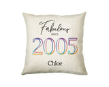 21st Birthday Gift for Women - Personalised 2004 Birthday Cushion Age 21 Gift for Her Lady Floral Design Daughter Sister Twenty One BNN21C