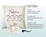 21st Birthday Gift for Women - Personalised 2004 Birthday Cushion Age 21 Gift for Her Lady Floral Design Daughter Sister Twenty One BNN21C