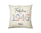 80th Birthday Gift for Women - Personalised 1945 Birthday Cushion Age 80 Gift for Her - Ladies Floral Age Design Mum Nan Gran Eighty BNN80C
