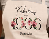 90th Birthday Gift for Women - Personalised Apron Happy Birthday 1935 90 Gift for Her - Ladies Floral Design Mum Nan Nanny Ninety BNC90AP