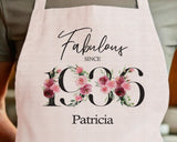 90th Birthday Gift for Women - Personalised Apron Happy Birthday 1935 90 Gift for Her - Ladies Floral Design Mum Nan Nanny Ninety BNC90AP