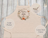 18th Birthday Gift for Her - Personalised Apron Fabulous Since 2007 Gift for Women Ladies Floral Butterfly Design Daughter Eighteen BNL18