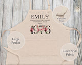 50th Birthday Gift for Women - Personalised Apron Wonderful Sincey 1975 50 Gift for Her - Ladies Floral Design Daughter Mum Fifty BND50AP