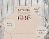 80th Birthday Gift for Women - Personalised Apron Wonderful Since 1945 80 Gift for Her - Ladies Floral Design Mum Nanny Nan Eighty BND80AP