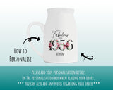 70th Birthday Gift for Women - Fabulous Since 1955 Small Personalised Flower Pot Vase 70 Gift for Her Ladies Floral Design Nan Gran BNC70