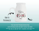 80th Birthday Gift for Women - Fabulous Since 1945 Small Personalised Flower Pot Vase 80 Gift for Her Ladies Floral Design Nan Gran BNC80
