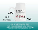 40th Birthday Gift for Women Wonderful since 1985 Small Personalised Flower Pot Vase 40 Gift for Her Ladies Floral Design Mum Daughter BND40