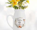 50th Birthday Gift for Women - Fabulous Since 1975 Small Personalised Flower Pot Vase 50 Gift for Her Ladies Floral Design Mum Nan BNL50