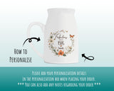 50th Birthday Gift for Women - Fabulous Since 1975 Small Personalised Flower Pot Vase 50 Gift for Her Ladies Floral Design Mum Nan BNL50