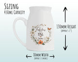 70th Birthday Gift for Women - Fabulous Since 1955 Small Personalised Flower Pot Vase 70 Gift for Her Ladies Floral Design Nan Gran BNL70
