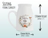80th Birthday Gift for Women - Fabulous Since 1945 Small Personalised Flower Pot Vase 80 Gift for Her Ladies Floral Design Nan Gran BNL80
