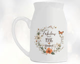 90th Birthday Gift for Women - Fabulous Since 1935 Small Personalised Flower Pot Vase 90 Gift for Her Ladies Floral Design Nan Gran BNL90