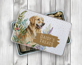 Golden Retriever Snack Treat Tin - Personalised Gift for Dog Lovers TIN011