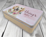 Golden Retriever Snack Treat Tin - Personalised Gift for Dog Lovers TIN013